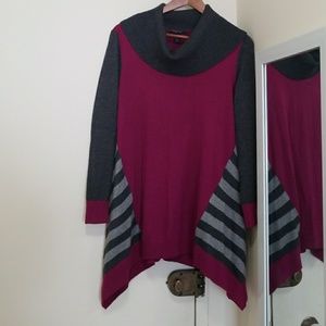 Style&Co Purple and Gray Winter Tunic